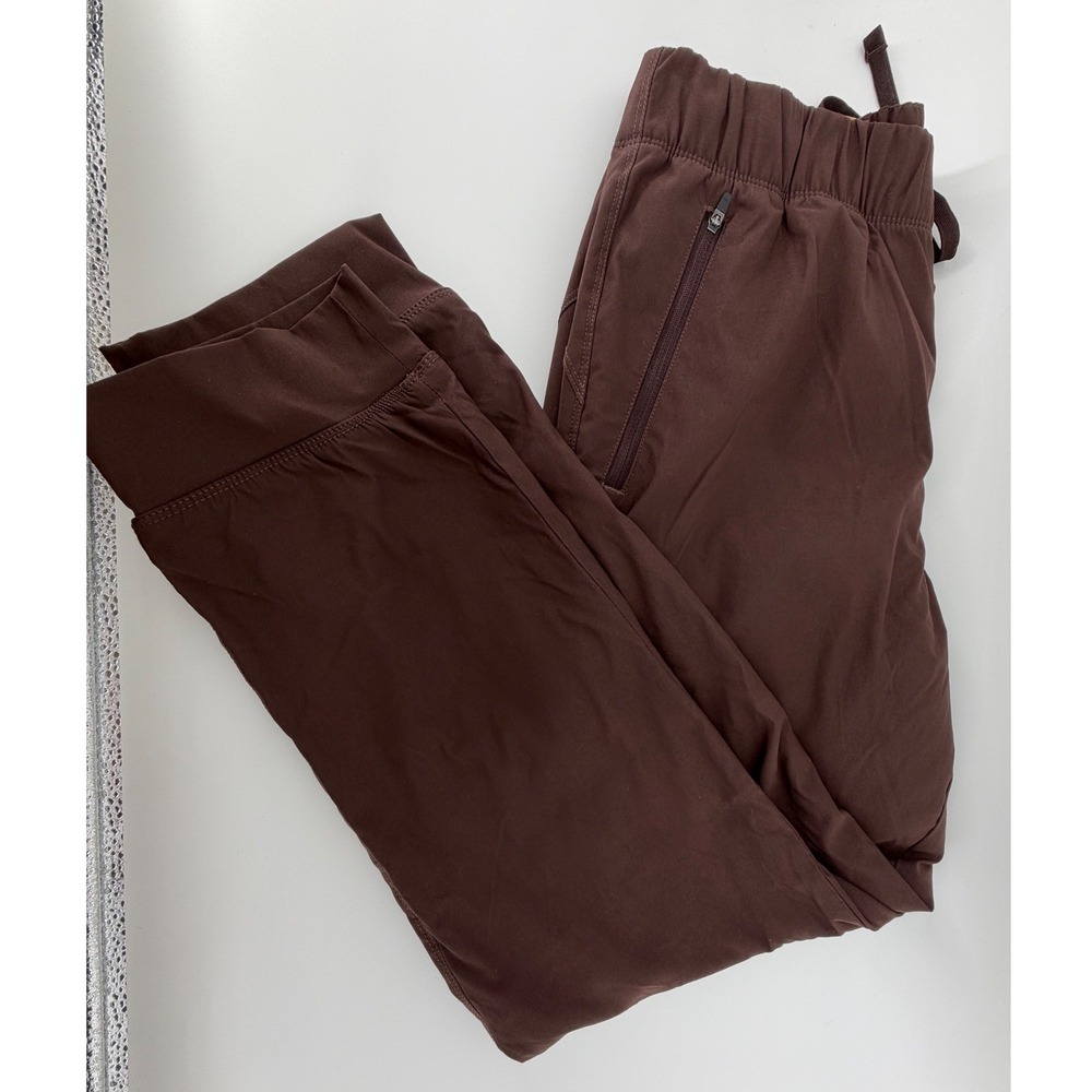 Eddie Bauer Womens Fleece Lined Jogger Pants Brown Size 12 1905993 NEW